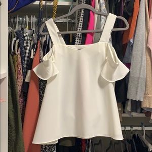 Off the shoulder white blouse